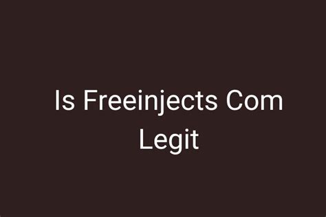 Freeinjects.com Reviews .